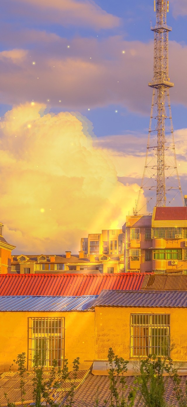 4K唯美治愈夏日城市黄昏