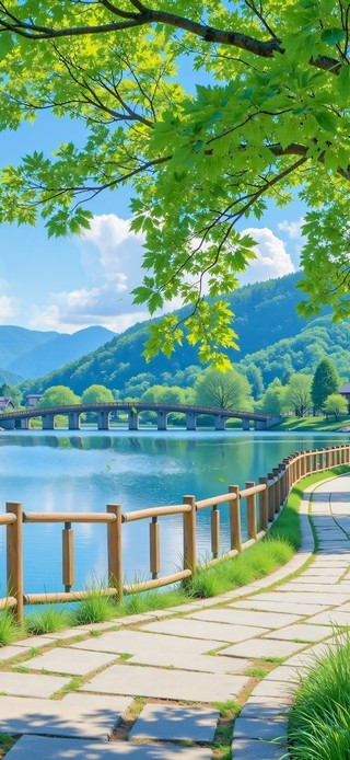 护眼公园风景