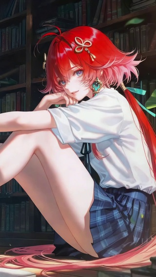 星空书房红发美少女长离