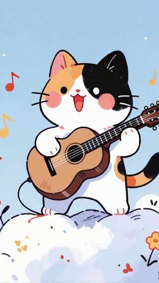 吉他小猫