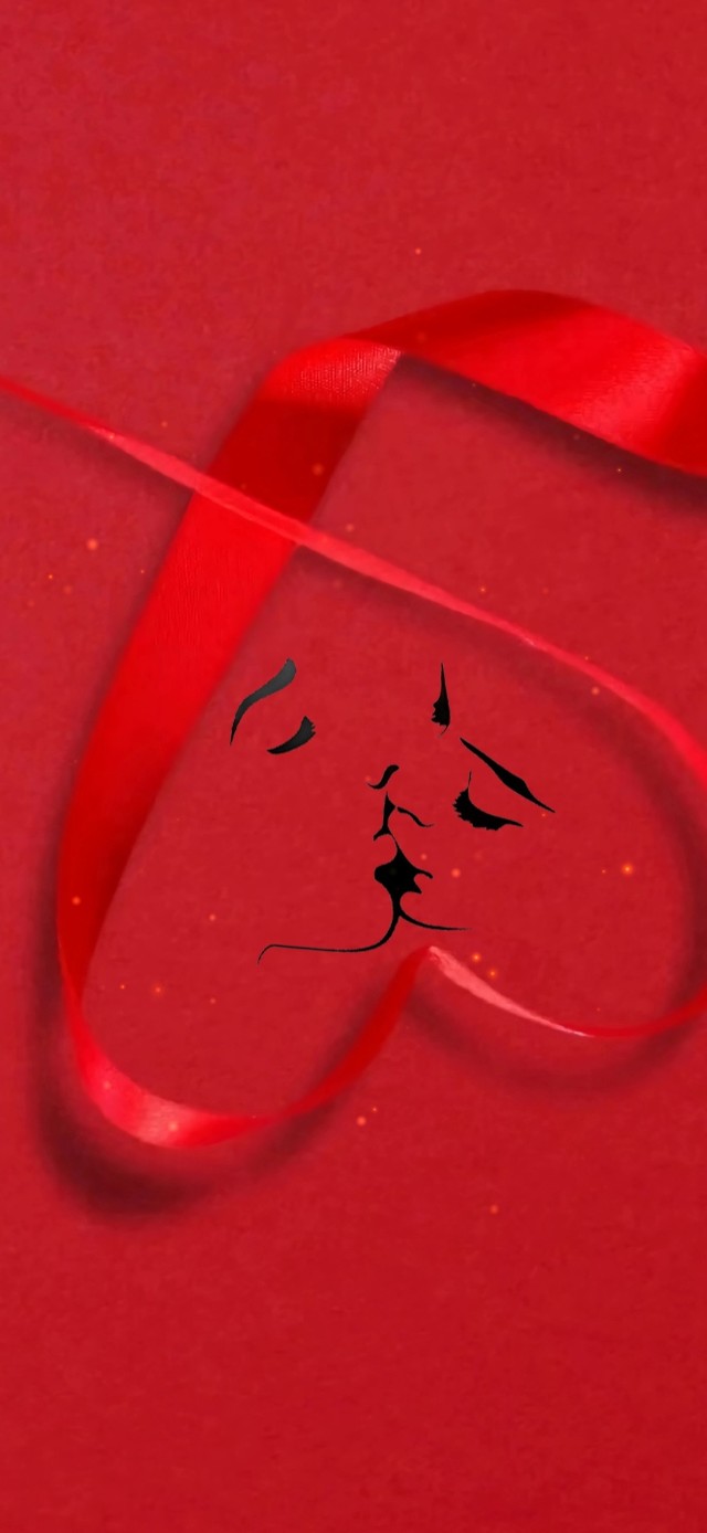 简约爱心情侣4K壁纸