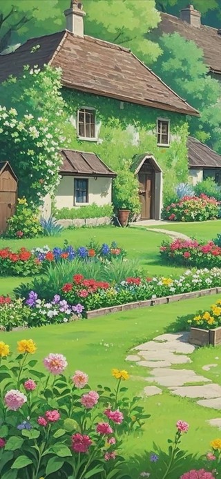 护眼绿景