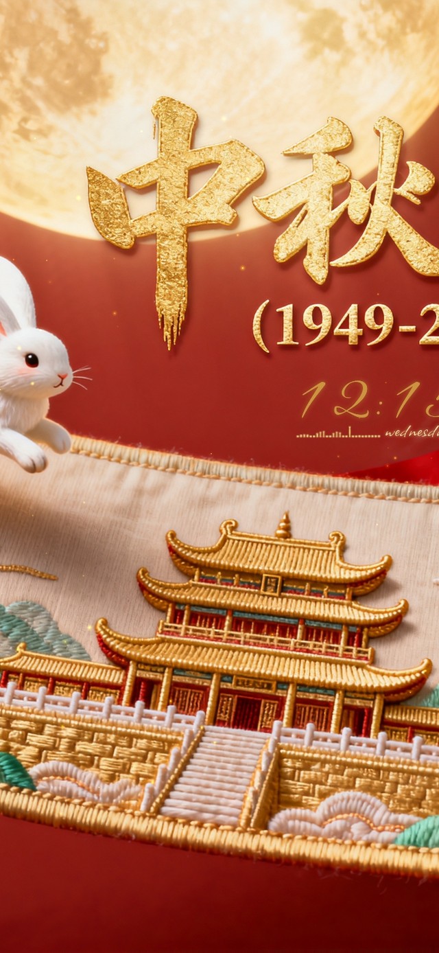 中秋国庆山河画卷