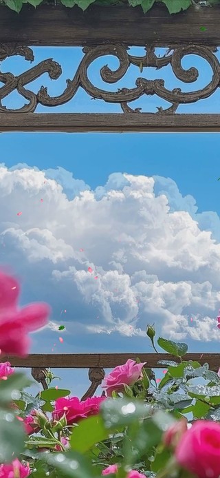 护眼花景