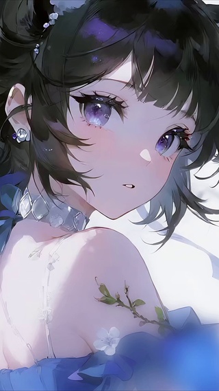 回眸蓝裙小猫娘