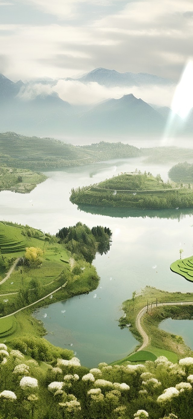 绿色护眼青山绿水