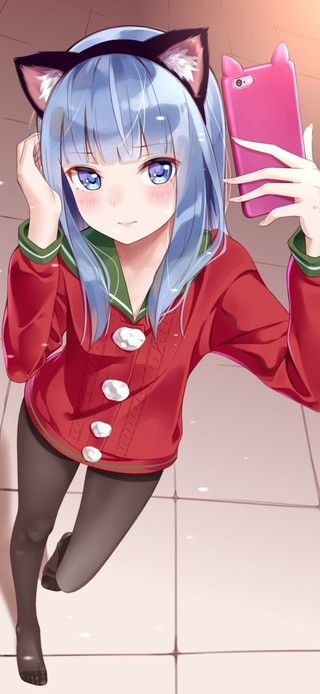 自拍黑丝喵喵女孩