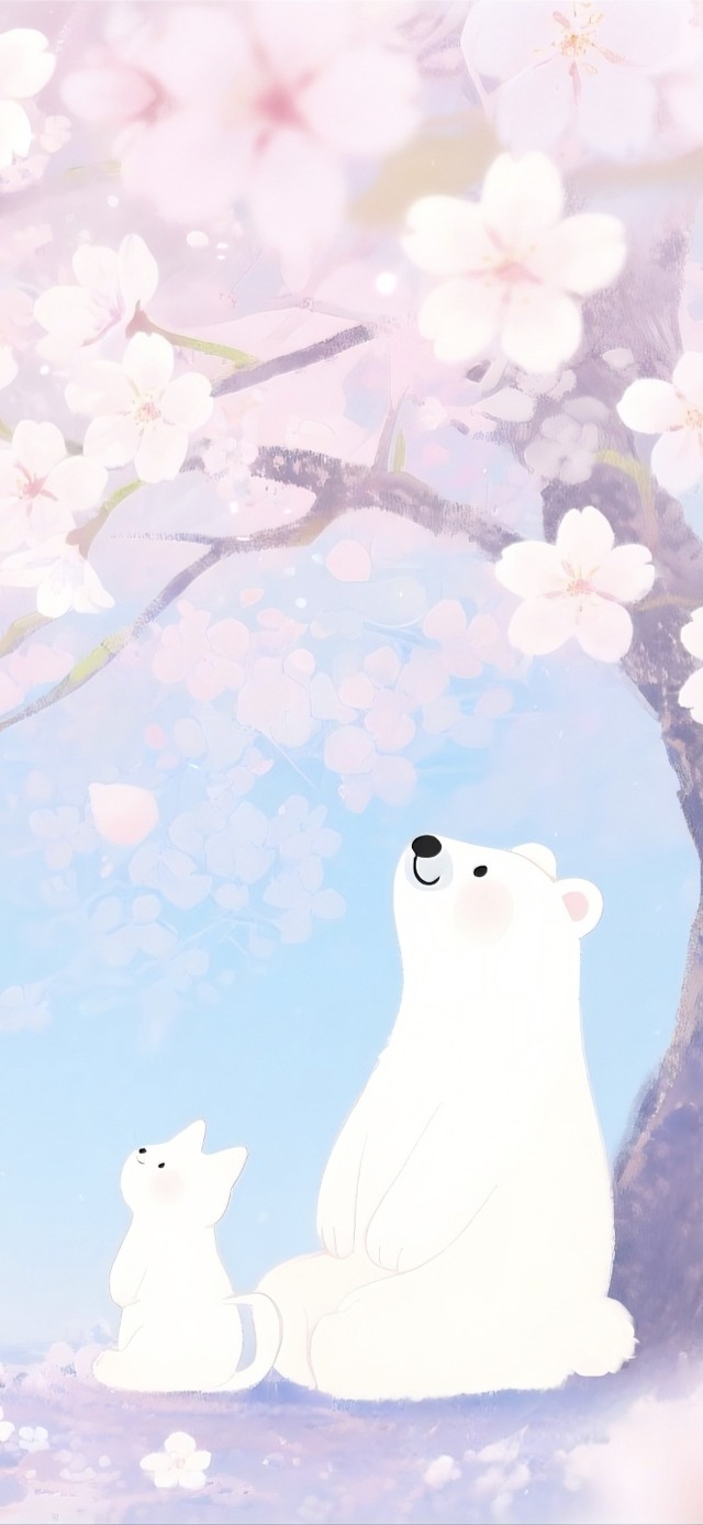 樱花树下赏花的小伙伴