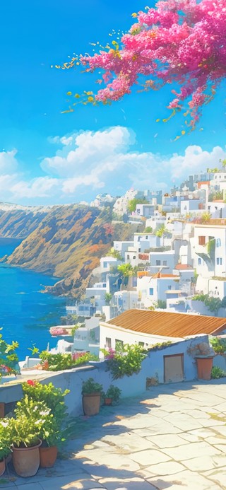 治愈希腊小镇海景房