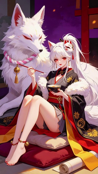二次元艳丽美女