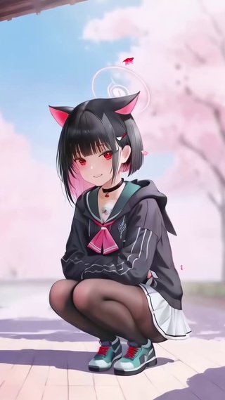 樱花树下JK少女