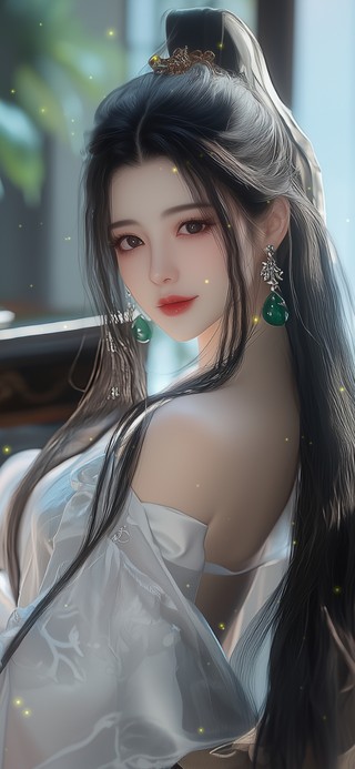 她入帘处帘影便渗出半抹春红