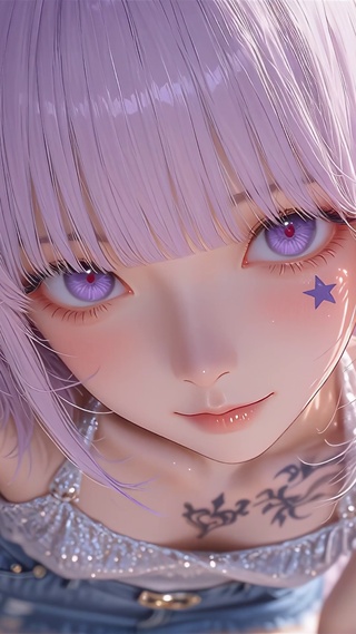 紫色发色萝莉高清4k
