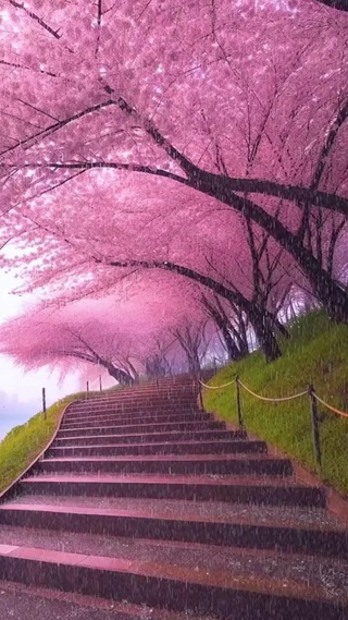 浪漫的樱花雨