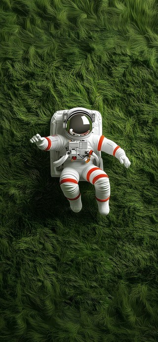 浩瀚无垠草原的宇航员～