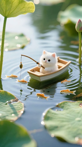 微观世界小猫钓鱼