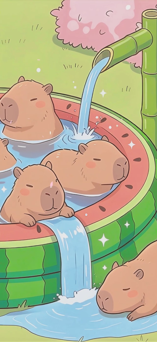 西瓜池里的卡皮巴拉