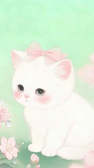 戴着蝴蝶结猫咪