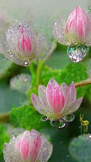 粉色水晶荷花