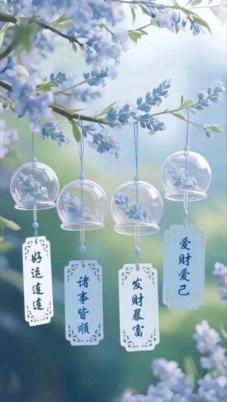 蓝色系风铃