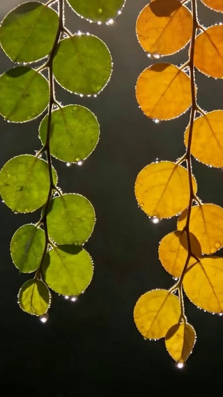 雨滴树叶