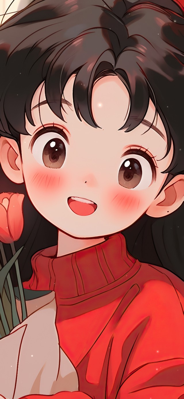 2024新春捧花小女孩