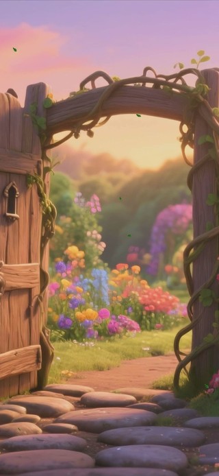 护眼花景