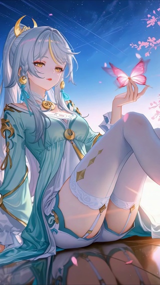 高马尾萝莉女孩兹白