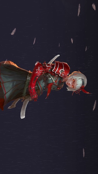 雨中女剑士