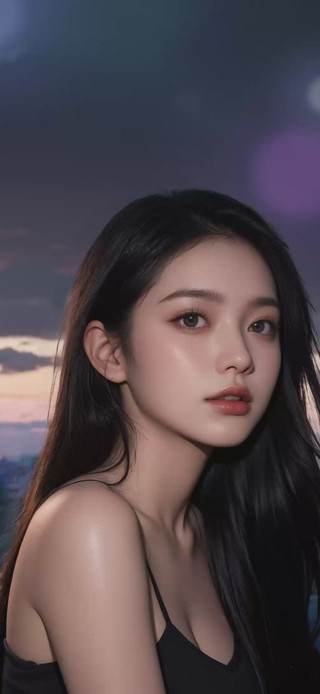 夕阳美女