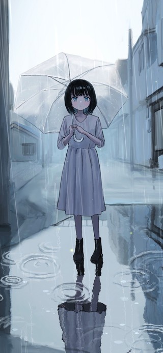 4K雨天女孩