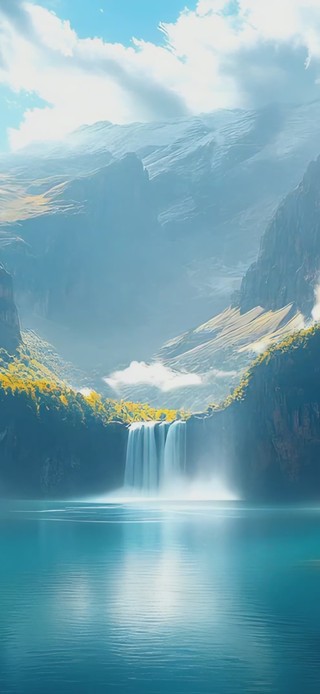 青崖飞瀑