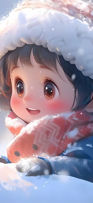 堆雪人女孩