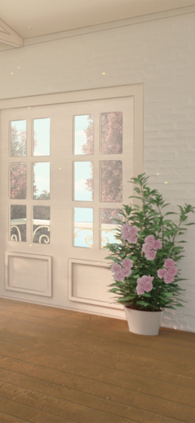 唯美鲜花少女房间-白