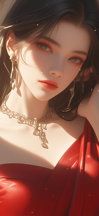 4K 红衣古风美女 14