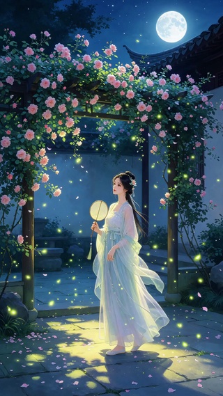 古风赏花美女壁纸