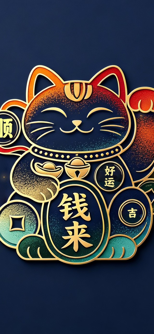 吉顺发财咒 国潮招财猫