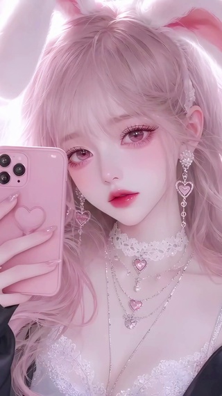 兔耳粉发少女
