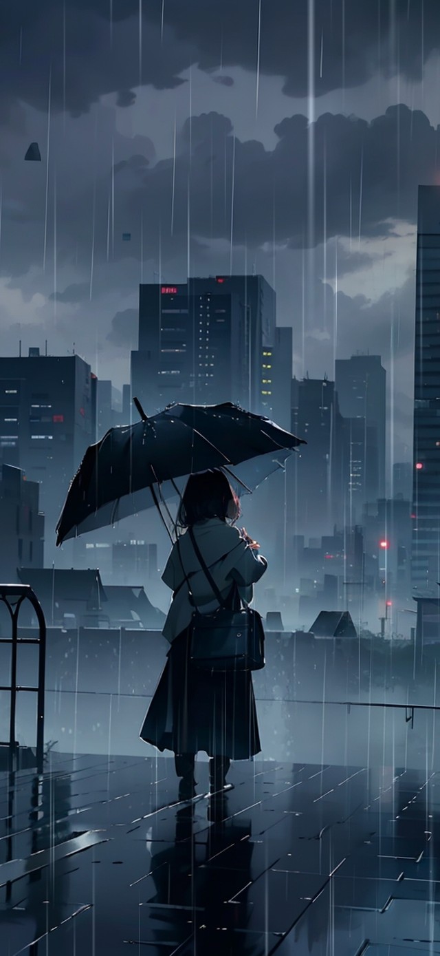 助眠·雨天背影