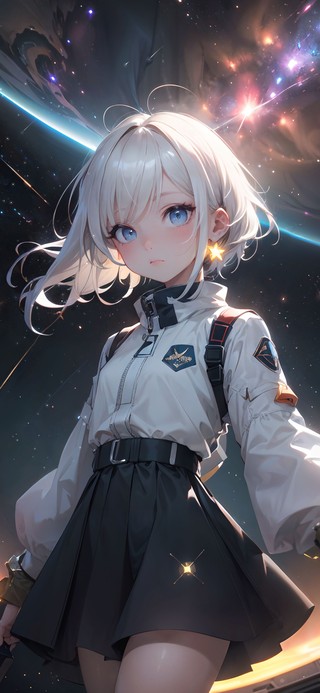 炫酷星空可爱少女