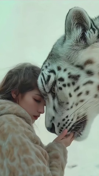 豹子和美女