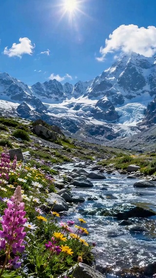 雪山花溪