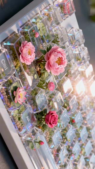 微景观花卉透明创意键盘