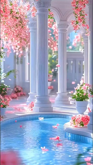 小泳池一角
