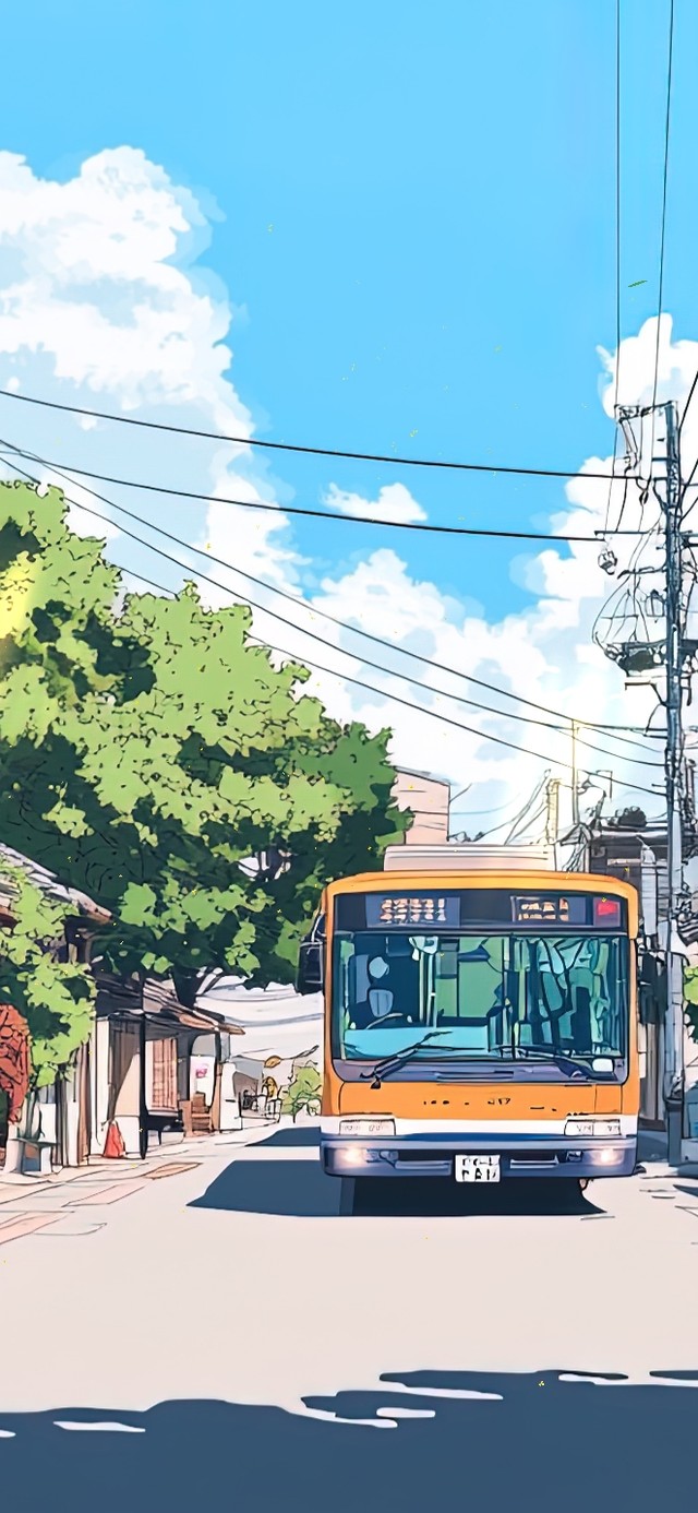 炎炎夏日街道(风景手机动态壁纸)