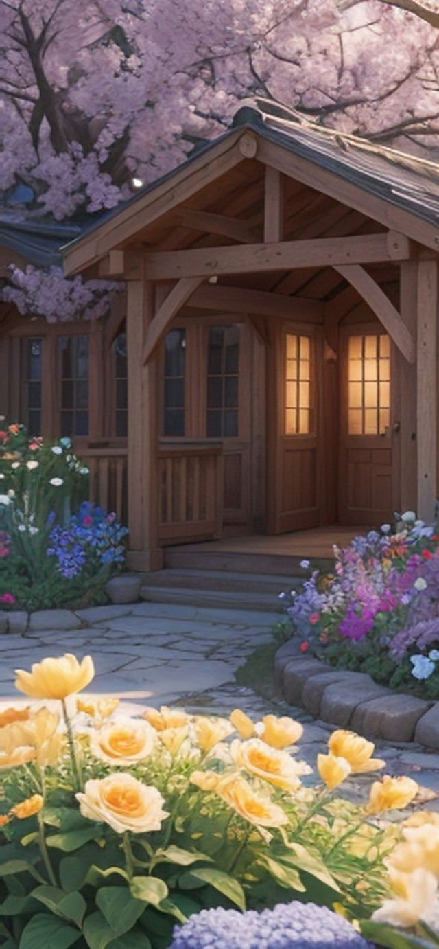 开满鲜花的温馨小院