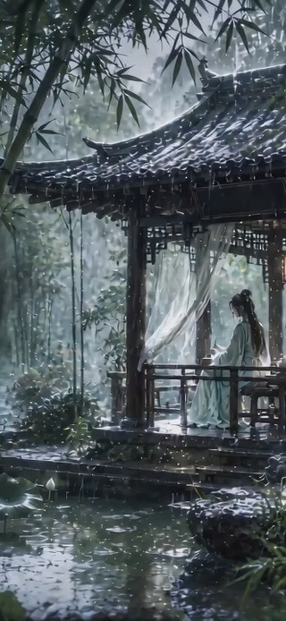 竹影亭深