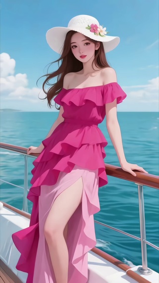 粉色美少女
