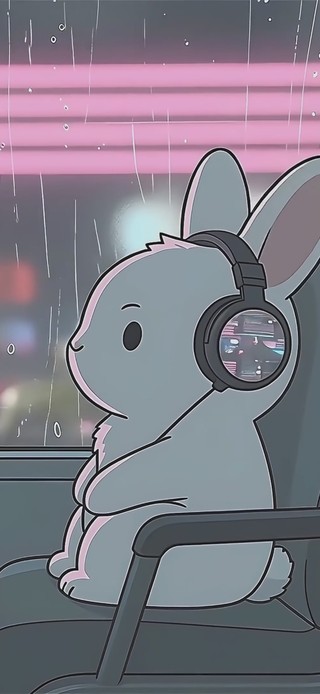 夜晚通勤的打工兔