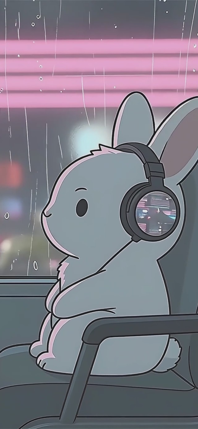 夜晚通勤的打工兔
